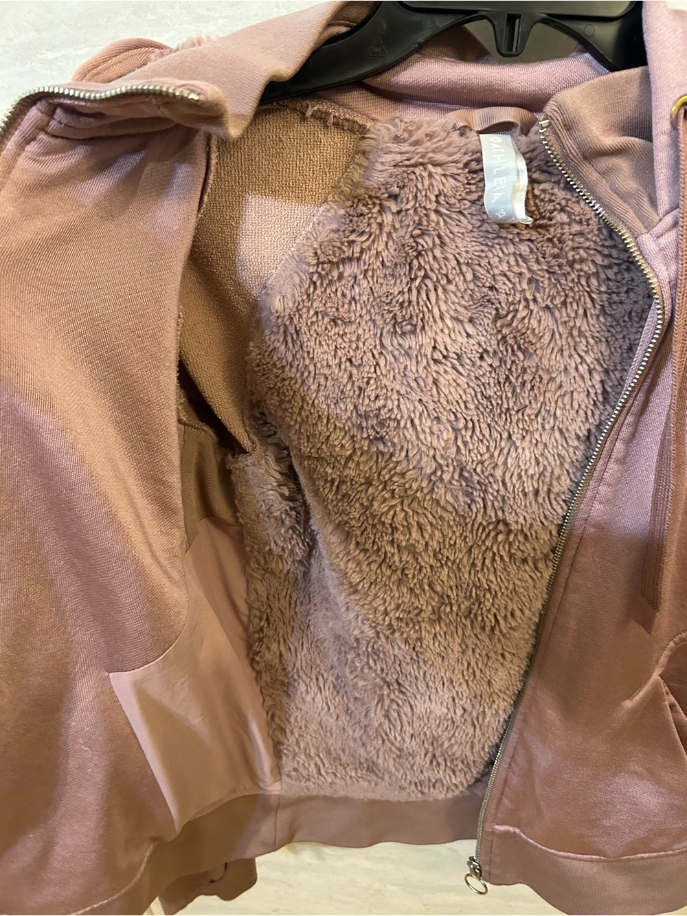 Athleta Triumph Luxe Shine Hoodie, Soft Faux-Fur Sherpa Lining - Picture 6 of 13